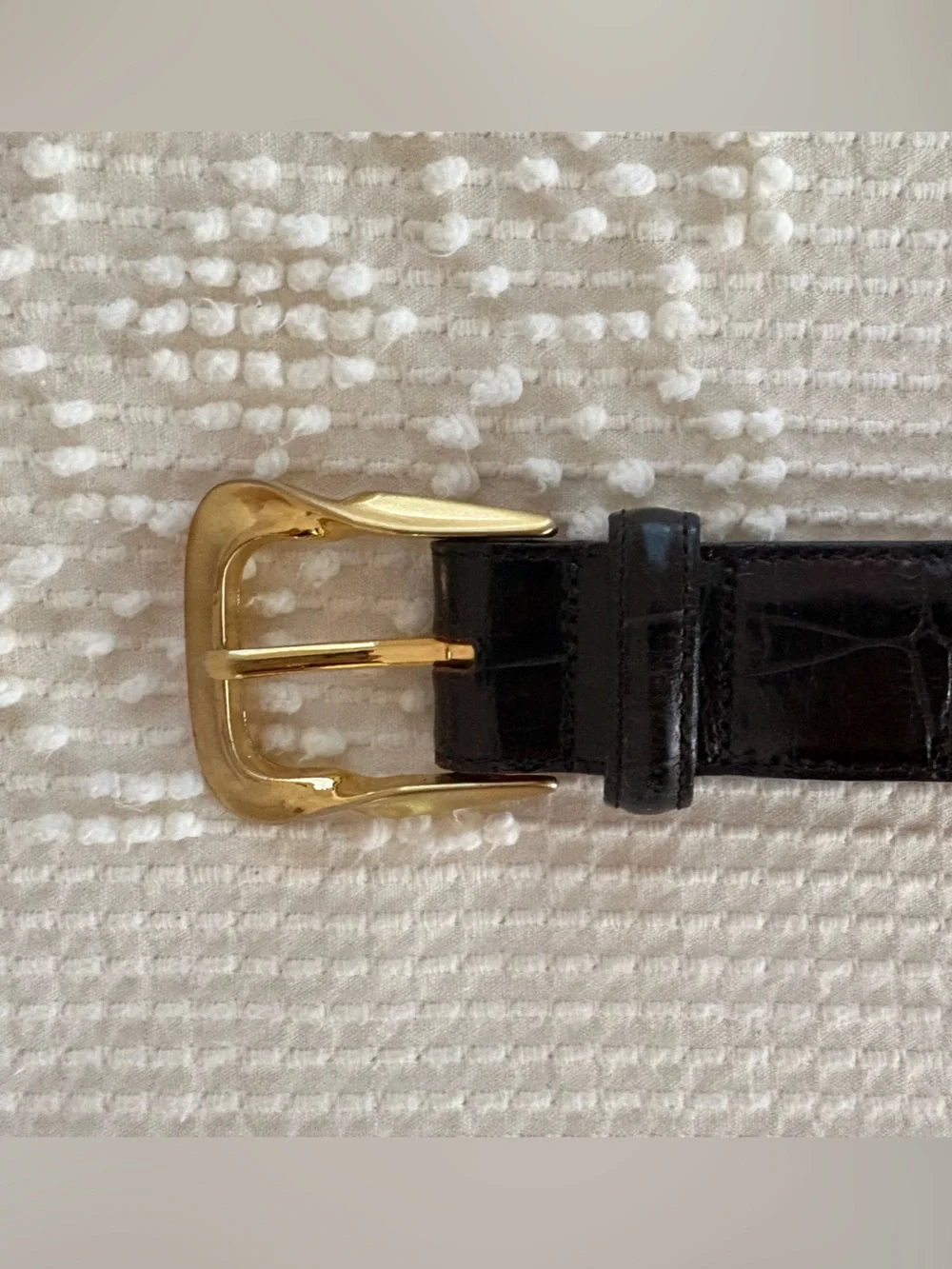 Women’s Brighton Brown Leather Belt with Gold Buckle size Medium